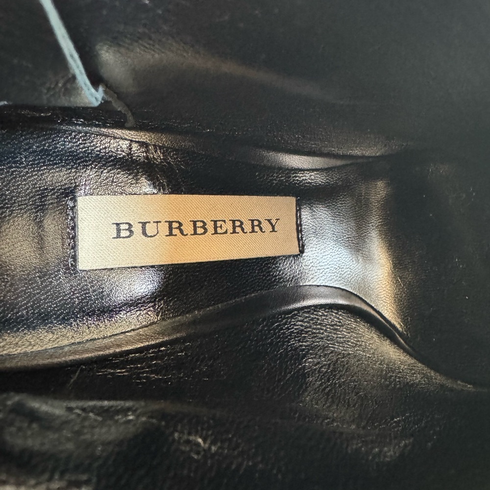 Burberry Black and Gold Heeled Boots - Picture 13 of 15